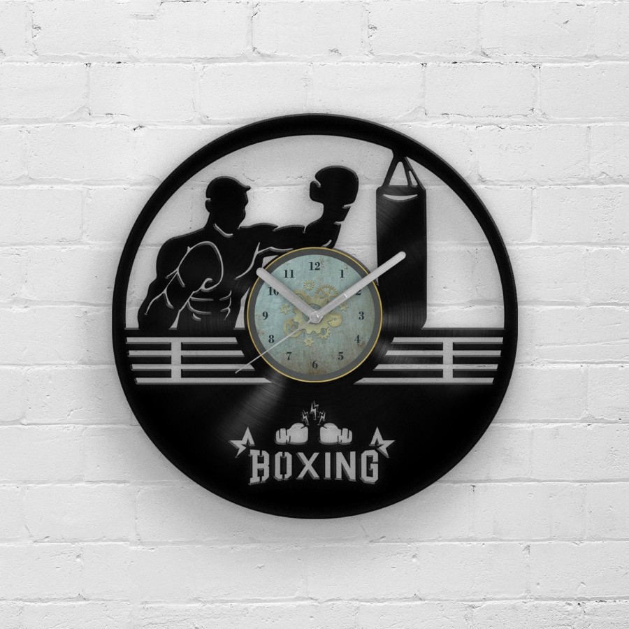 Boxing Vinyl Clock, Original Gifts for Fans Boxing, The Best Home Decorations, Boxing Fan Gifts, 12 Inch Sport Wall Clock, Gift for Boy Box