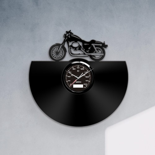 CLASSIC MOTORCYCLE - Vinyl Clocks, Motorbike Cafe Racer, Wall Hanging for Him, Best Gifts for Men, Men Cave Artwork, Old Motorcycles,