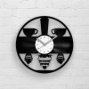 COFFEE, Vinyl Clock, Cafe Decor Ideas, Cozy Wall Hanging, Caffeine Artwork, House Warming Gifts, Home and Living, Birthday Present