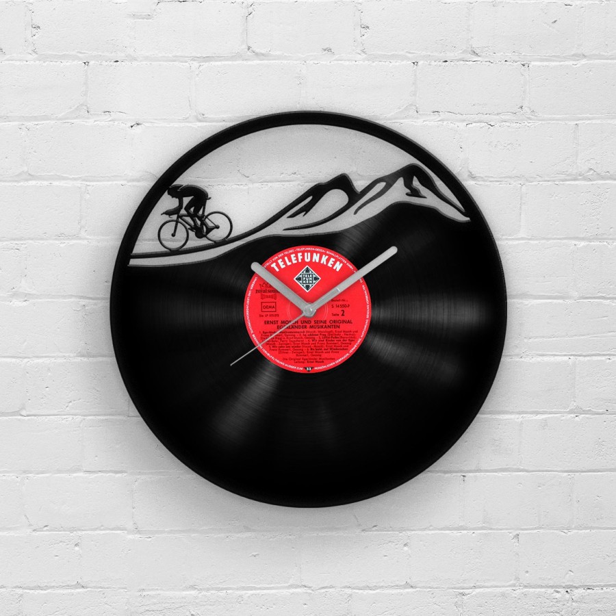 Cyclist | Vinyl Clock | Cycling Men Art | Wall Decor Cycling | Ride a Bike | Cycling Man | Bicycle Gifts | Vinyl Wall Clocks | Gifts for Him