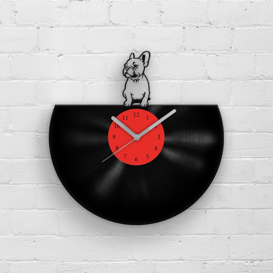 French Bulldog Vinyl Wall Clock, Best Gift for Dogs Lover, Dog Gifts, French Bulldog Portrait, Wall Hanging, Birthday Gifts for Dog Lovers