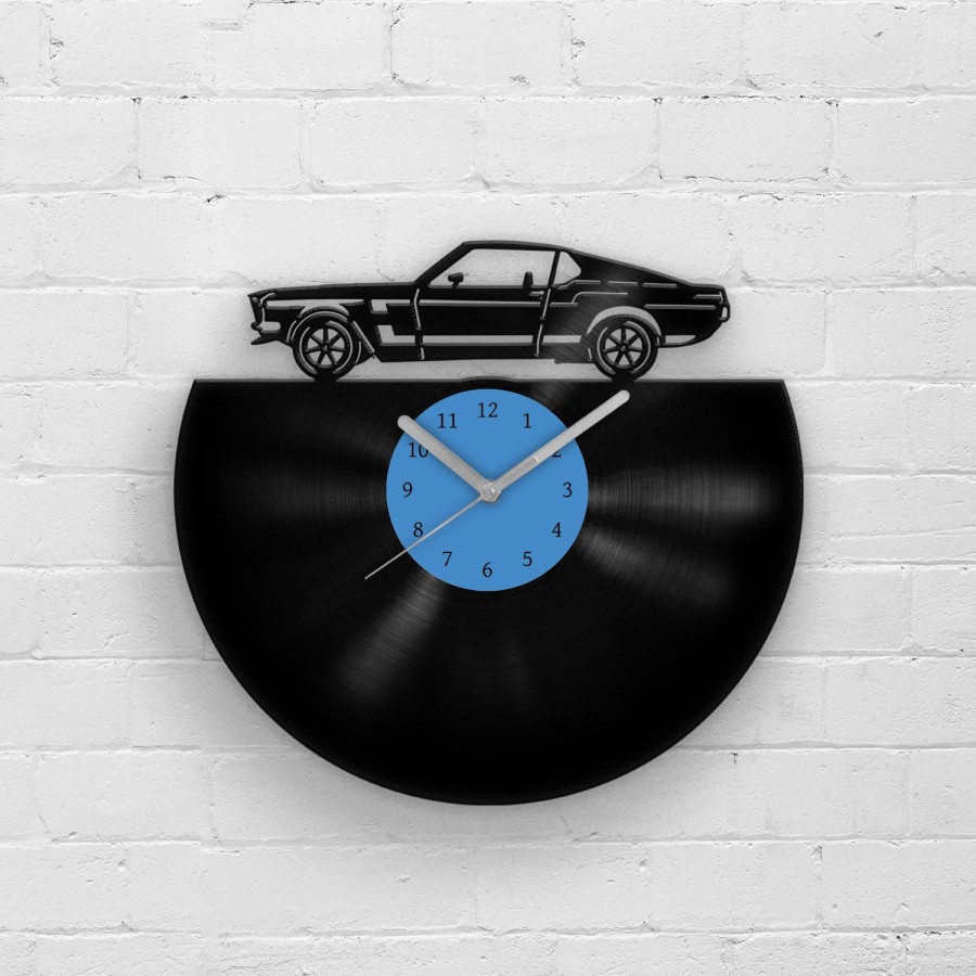 Gift for dad, Gift for father, Mustang Vinyl Clock, Sports Car Wall Art, Classic Car Gifts, Wall Hanging Garage, Man Cave Gift, 1969 Mustang