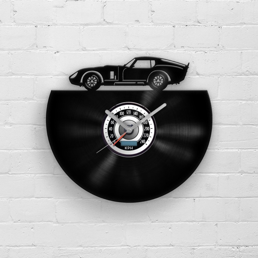 Gift for dad, Retro Cars, Vinyl Clock, Sports Auto Wall Art, Classic Car Gifts, Wall Hanging Garage, Man Cave Gift, Home Decor for Him