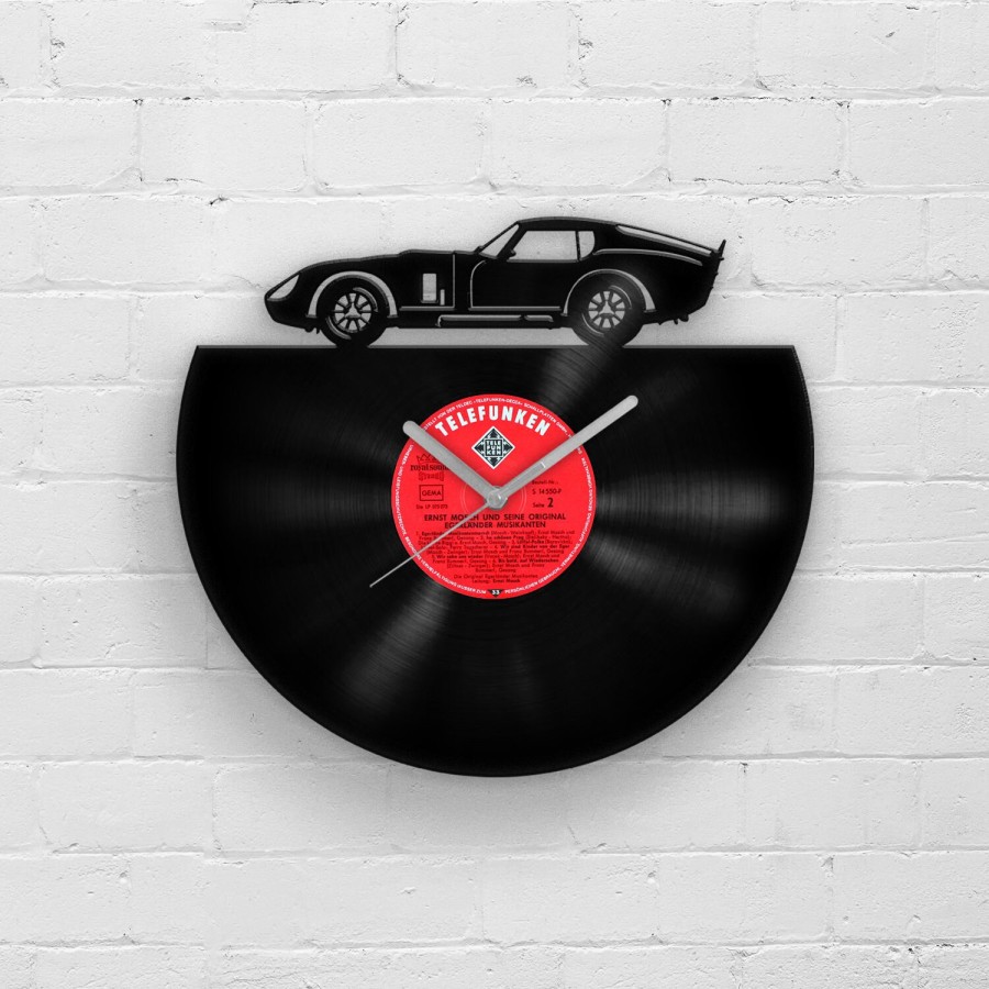 Gift for dad, Retro Cars, Vinyl Clock, Sports Auto Wall Art, Classic Car Gifts, Wall Hanging Garage, Man Cave Gift, Home Decor for Him