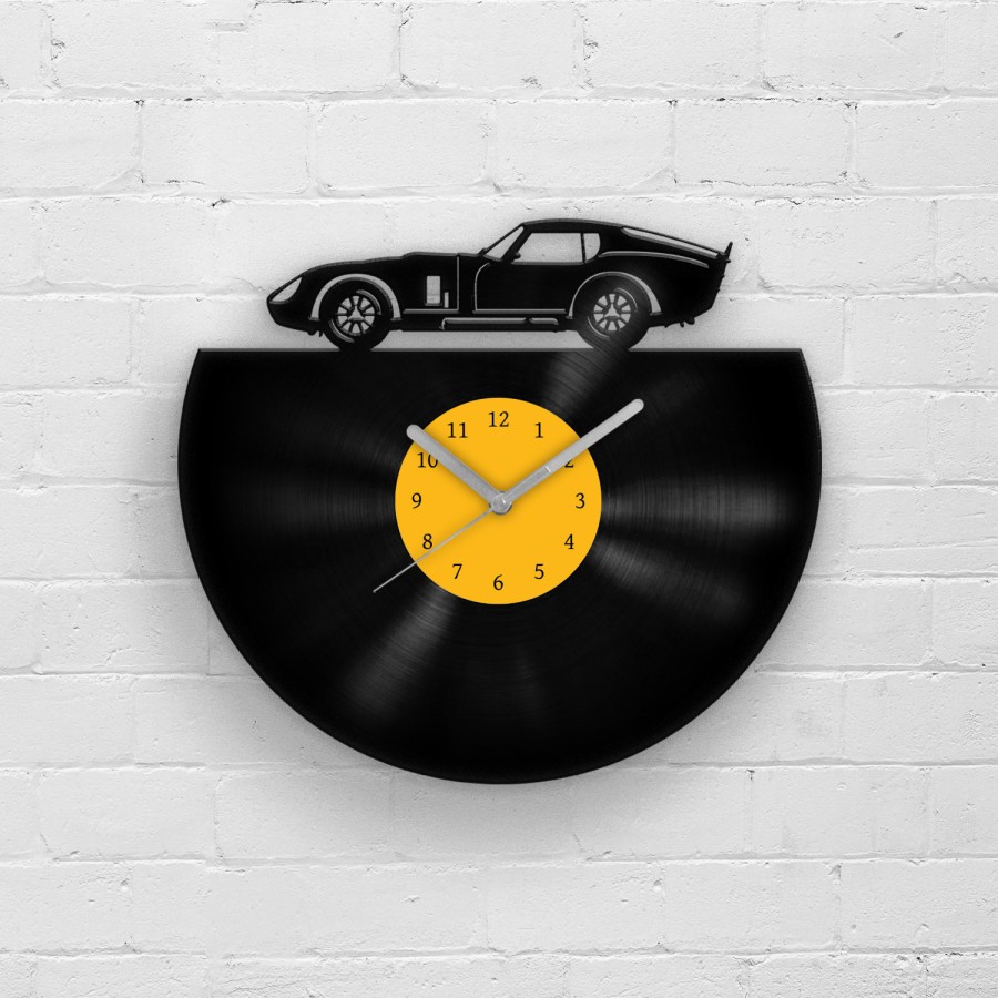 Gift for dad, Retro Cars, Vinyl Clock, Sports Auto Wall Art, Classic Car Gifts, Wall Hanging Garage, Man Cave Gift, Home Decor for Him