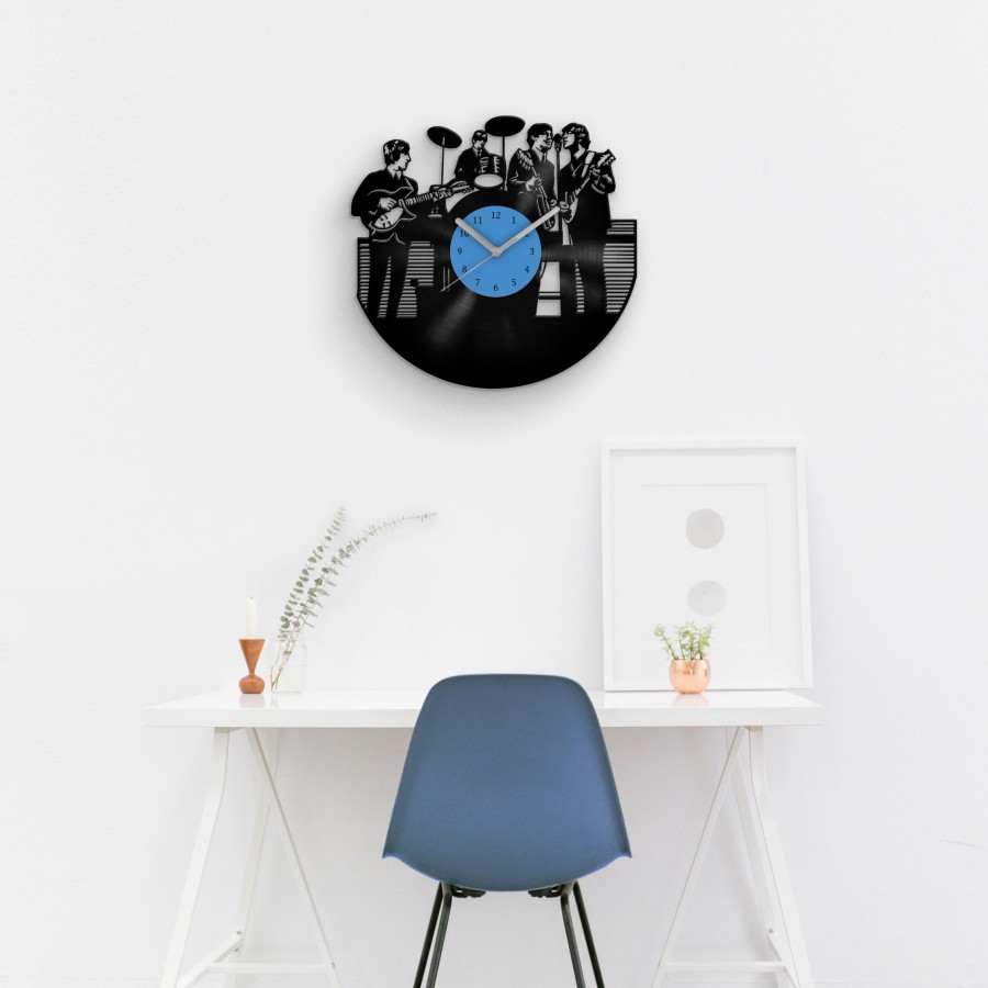 Home Decor - Rock Music Vinyl Clock, Music Home Decor, Personalized Gifts, Handmade Vinyl Record Clock, The Beatles Wall Decoration