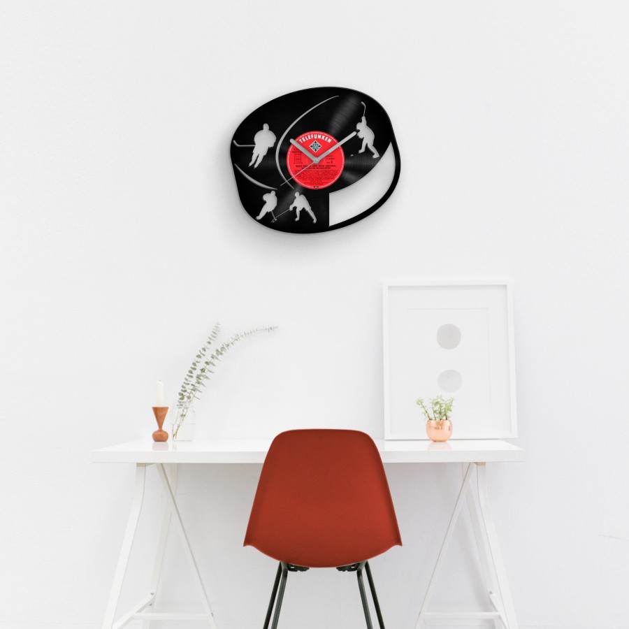 ICE HOCKEY - Vinyl Clock, Best Men Gifts, Man Cave Wall Decor, Gifts for Him, Ice Hockey Gift, Best Birthday Gifts for Him, Men Gifts