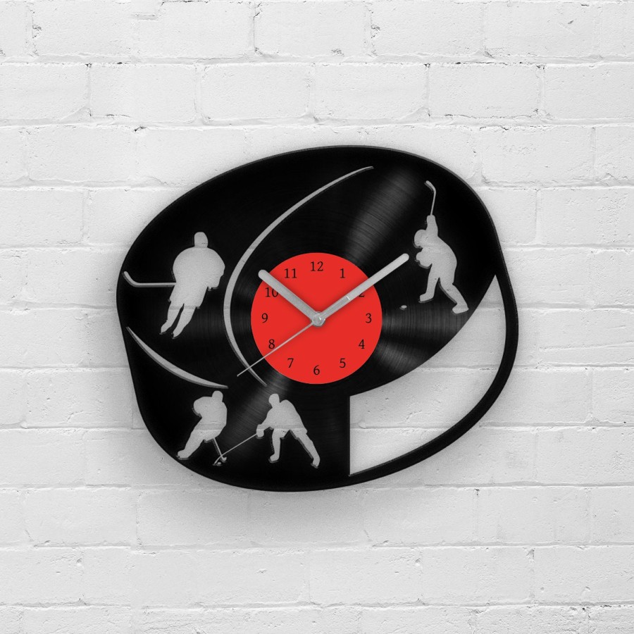 ICE HOCKEY - Vinyl Clock, Best Men Gifts, Man Cave Wall Decor, Gifts for Him, Ice Hockey Gift, Best Birthday Gifts for Him, Men Gifts