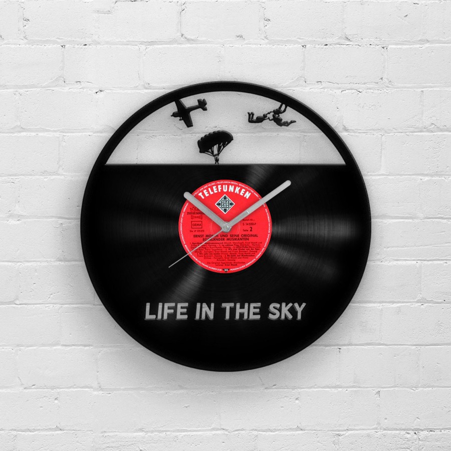 Life In The Sky Wall Clock | Vinyl Clock | Vinyl Wall Clock | Unique wall clock | Wall Decor | Vinyl Wall Decor | Wall Decor