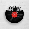 Music Gifts - Vinyl Clock, Rock Band Silhouette, House Warming Gifts, Wall Hanging, Garage Decor, Man Cave Art, Christmas Gifts, Guitars