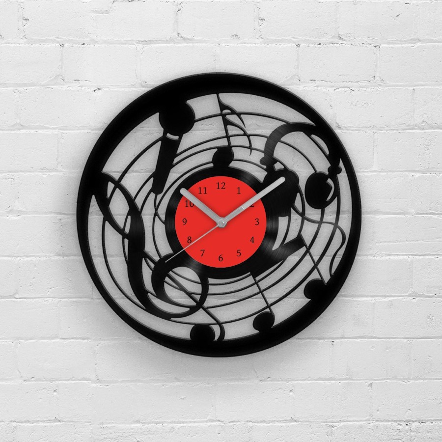 Music Instruments - Vinyl Clock, Housewarming Wall Art, Music Gifts, Vinyl Record Clock, Unique Wall Decor, Authentic Wall Art, Music Art