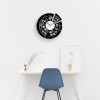 PIZZA - Vinyl Clock, Pizza Wall Art, Cafè Wall Decor, Cafe Wall Decor, Wall Hanging for Pizzeria, Restaurant Wall Clock, Housewarming Gifts
