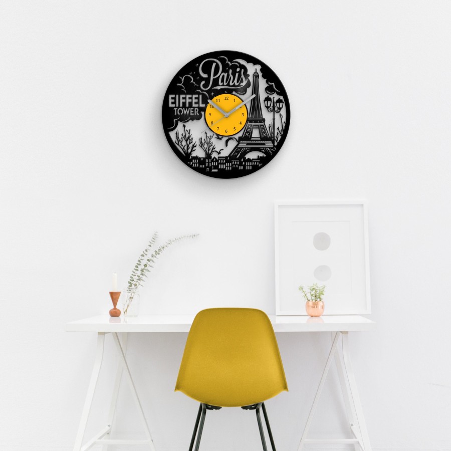 Paris Style Gifts - Vinyl Record Wall Clock, Paris Wall Art, Cadeaux Français, French Vintage Wall Decor, France Gift, Gift for Paris Lover
