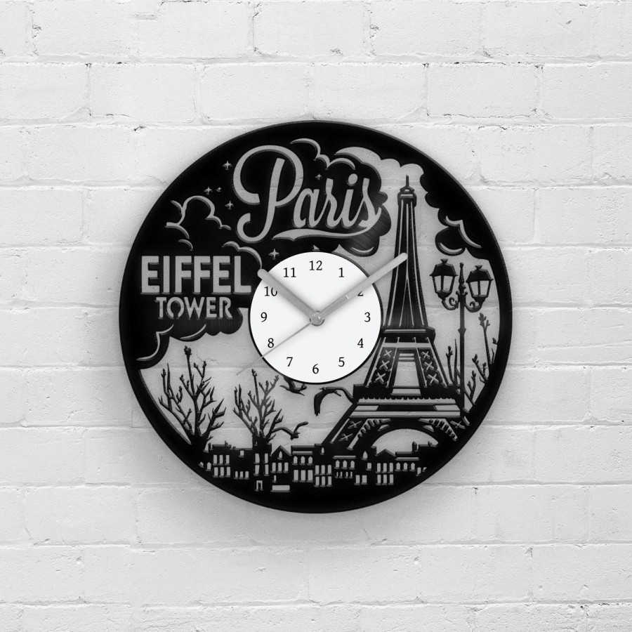Paris Style Gifts - Vinyl Record Wall Clock, Paris Wall Art, Cadeaux Français, French Vintage Wall Decor, France Gift, Gift for Paris Lover