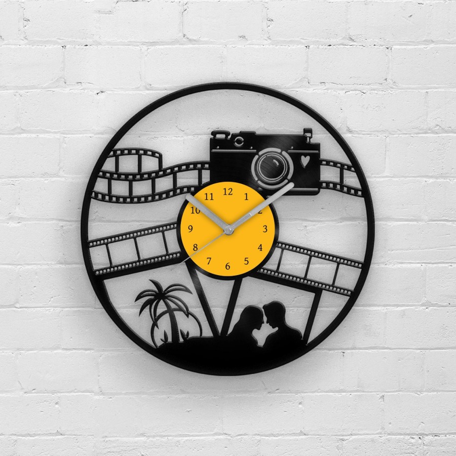 Photography Vinyl Clock, Gift for Photography Lover, Photography gifts, Photographer gift men, Wedding Gifts, Newlywed Gift Ideas, Wall Art