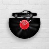 RETRO CAR - Vinyl Clock, Old Auto Decor, Wall Hanging for Dad, Best Gift for Him, Mens Gifts, Groomsmen Decor, Vinyls, Automotive Artwork