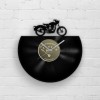 Retro Motorcycle Vinyl Record Wall Clock, Home Decoration, Classic Motorcycle, Biker Vinyl Gift Idea, Handmade Record Art Deco, Easy Rider