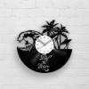 Surfer Gifts - Vinyl Clock, Surfing Wall Art, Mens Decor, Gift for Him, Man Cave Decor, Ocean Waves Artwork, LP, Surf the Wave