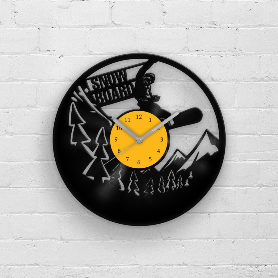 Snowboarder | Vinyl Clock | Snowboarding Wall Decor | Kids Room Wall Art | Man Cave Gifts | Winter Sports | Wall Art for Him | Men Gifts