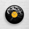 Skiing Vinyl Wall Clock for Winter Sports Fan, Skiers Gift, Winter Sports Art, Free Shipping Worldwide, Downhill, Mountains Themed Gift