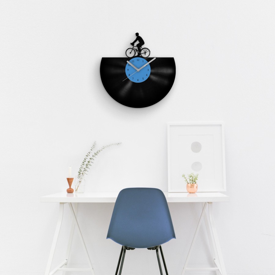 Wall Decor - Bicycle Vinyl Clock, Bike Wall Art, Cycling Gifts, Cyclist Wall Decor, Wall Hanging for Him, Gift for Men, Birthday Gift Ideas