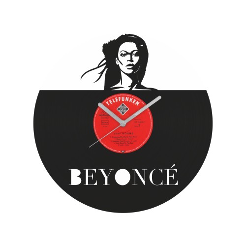 Beyonce laikrodis iš perdirbtos vinilinės plokštelės