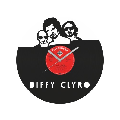 Biffy Clyro laikrodis iš perdirbtos vinilinės plokštelės