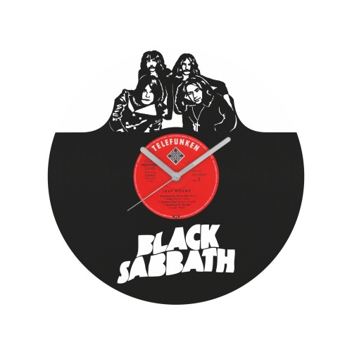 Black Sabbath laikrodis iš perdirbtos vinilinės plokštelės