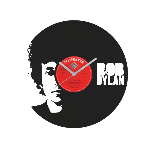 Bob Dylan laikrodis iš perdirbtos vinilinės plokštelės