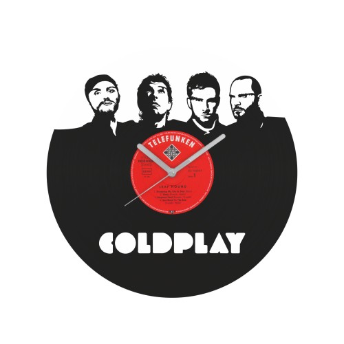 Coldplay v2 laikrodis iš perdirbtos vinilinės plokštelės