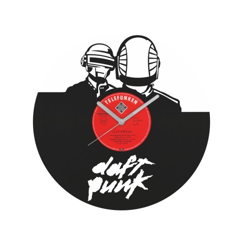 Daft Punk v2 laikrodis iš perdirbtos vinilinės plokštelės