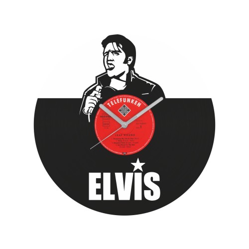 Elvis Presley laikrodis iš perdirbtos vinilinės plokštelės