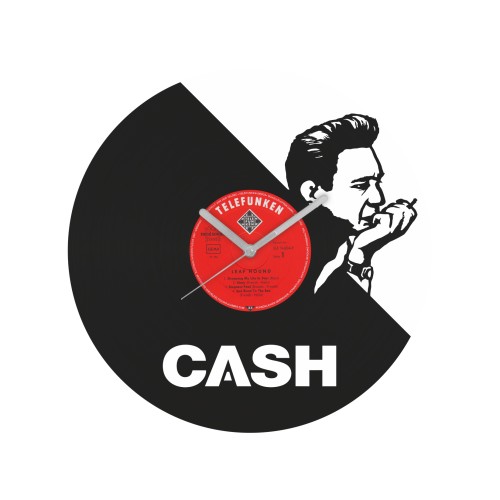 Johnny Cash laikrodis iš perdirbtos vinilinės plokštelės
