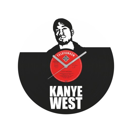 Kanye West laikrodis iš perdirbtos vinilinės plokštelės