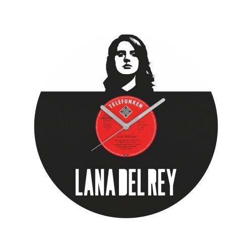Lana Del Rey laikrodis iš perdirbtos vinilinės plokštelės