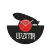 Led Zeppelin laikrodis iš perdirbtos vinilinės plokštelės