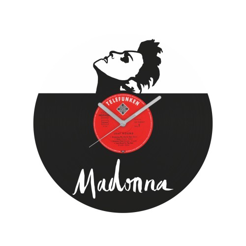 Madonna laikrodis iš perdirbtos vinilinės plokštelės