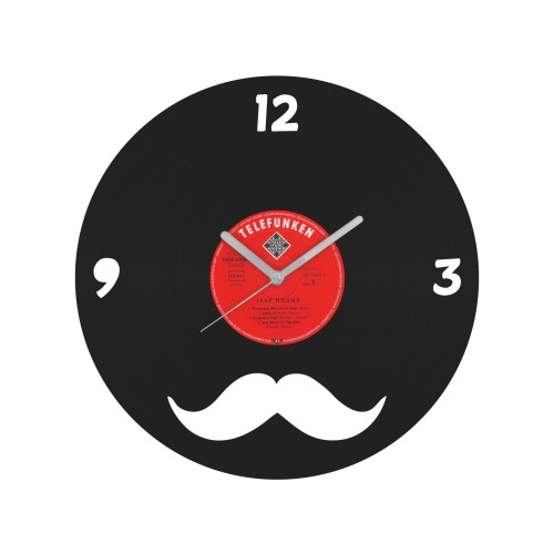 Movember laikrodis iš perdirbtos vinilinės plokštelės