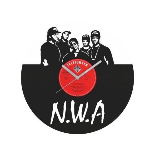 NWA laikrodis iš perdirbtos vinilinės plokštelės