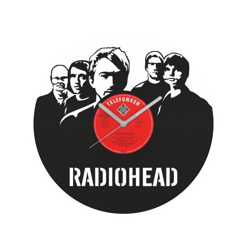 Radiohead laikrodis iš perdirbtos vinilinės plokštelės