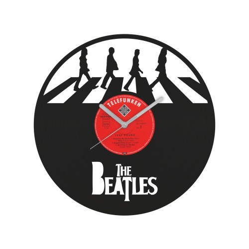 The Beatles v2 laikrodis iš perdirbtos vinilinės plokštelės