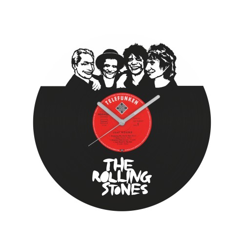 The Rolling Stones laikrodis iš perdirbtos vinilinės plokštelės